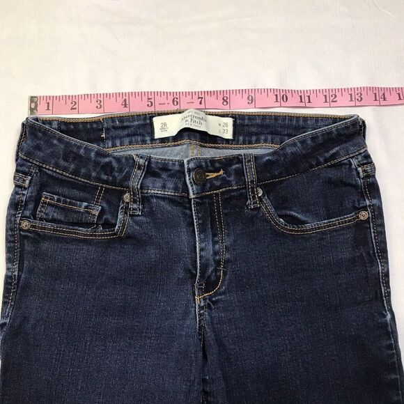 Abercrombie & Fitch Womens Denim Jeans The A&F Skinny Sz 2R, 26W 33L - Picture 10 of 12